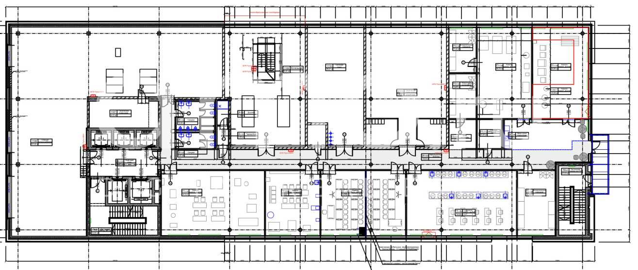 Планировка офиса 1212.65 м², 10 этаж, Бизнес-центр «Штаб-квартира Роберт Бош»